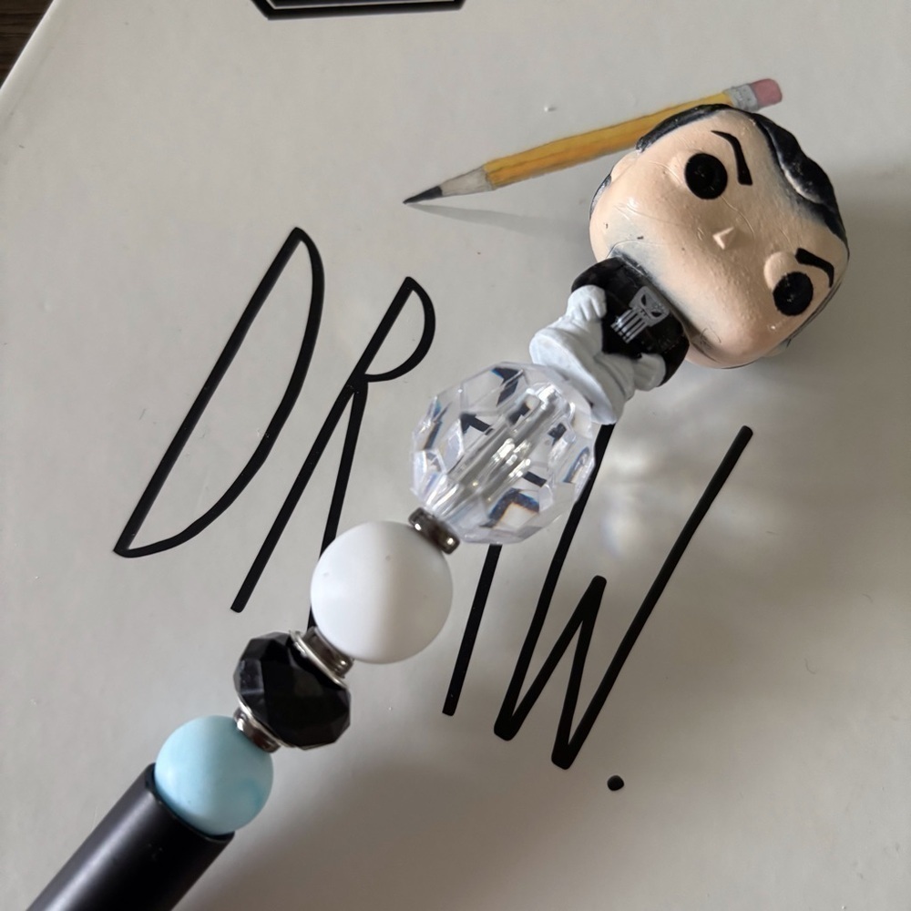 Marvel: Punisher handmade beaded pen
